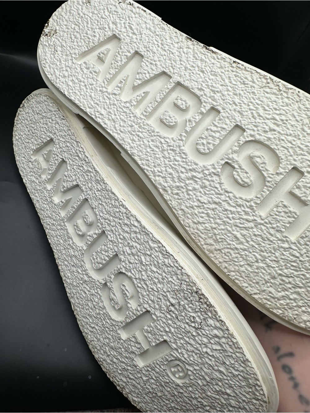 Ambush Minimalist Leather and Rubber White Platform Sneakers EU44 - Picture 4 of 13